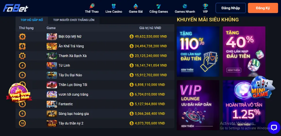 Chọn và kích hoạt ưu đãi 86bet nhà cái